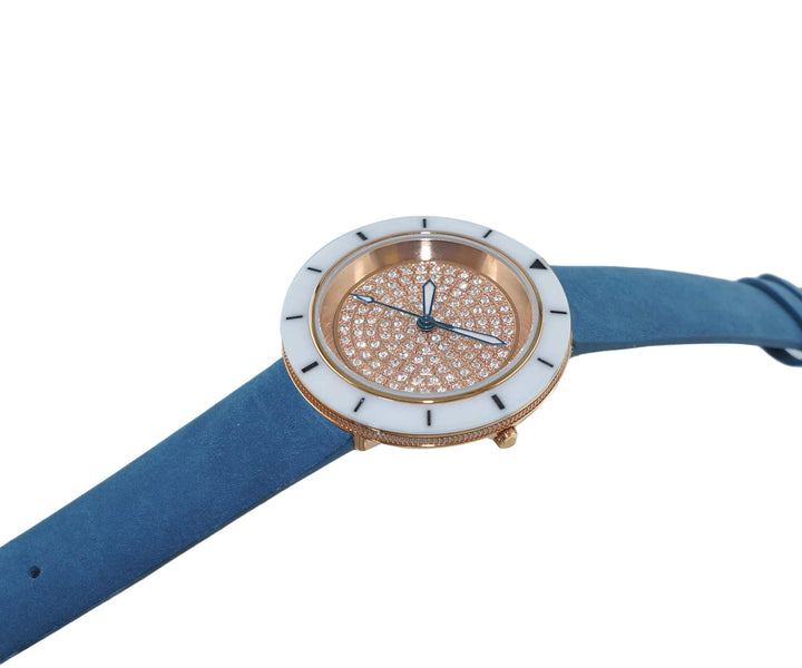 TOULON WHITE-ROSE / BLUE | Silver tone Dial