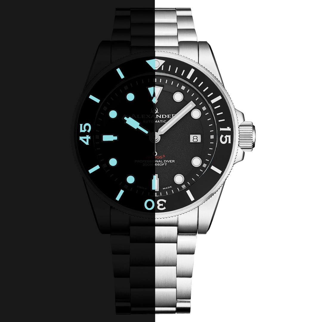 A520-01 Silver/Stainless Steel | Black Dial