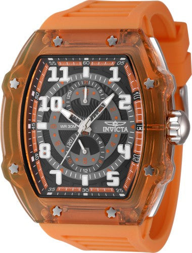 Racing 48.5mm / Black / Orange | Black Dial