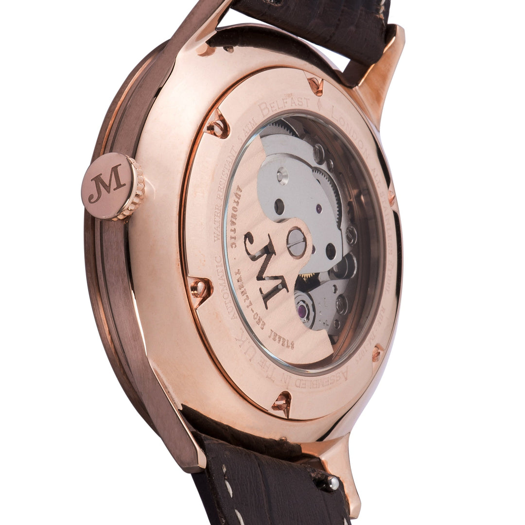 James McCabe London Automatic Watch Brown / Leather | Brown Dial