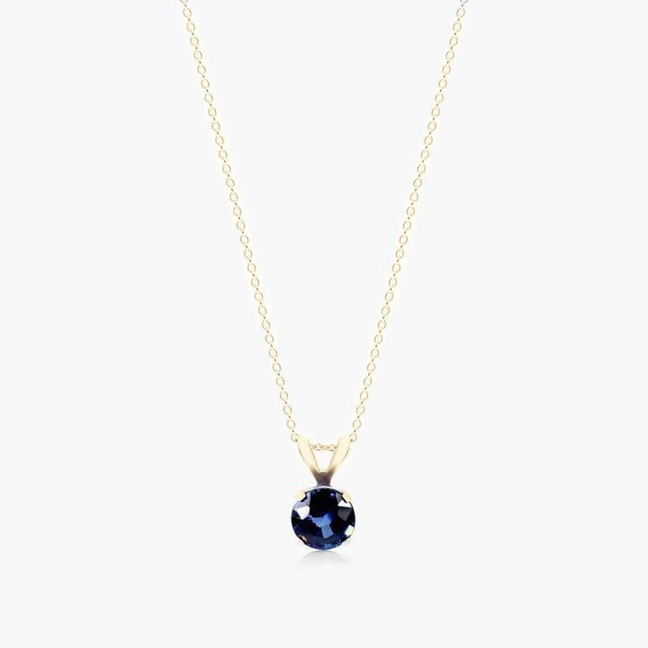 Ocean Sapphire Solitaire Necklace