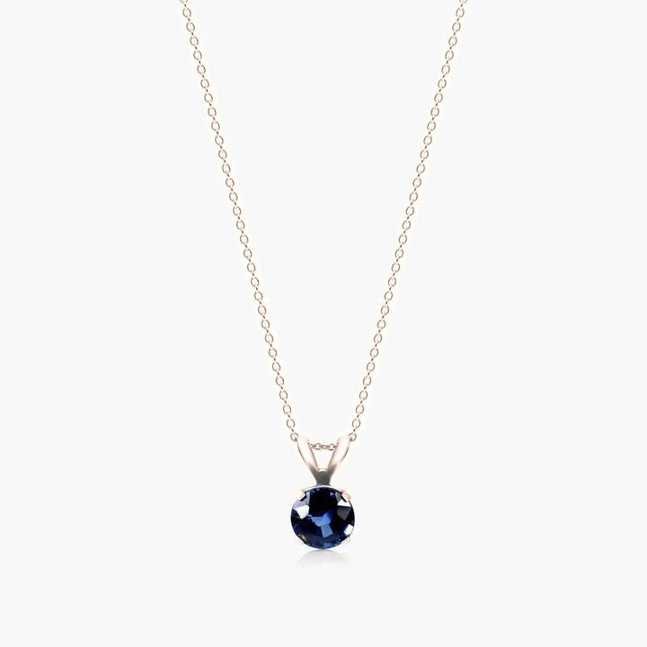 Ocean Sapphire Solitaire Necklace