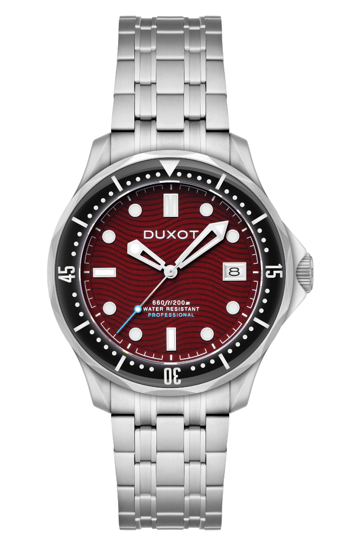 Henri Diver Automatic Red / Stainless Steel | Red Dial