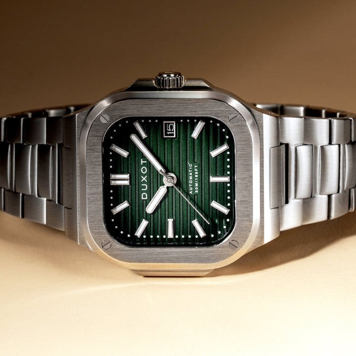 Quadrata Automatic Green / Stainless Steel | Green Dial