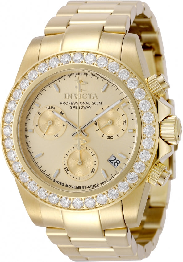 Elite Diamond Gold dial / Gold Stainless Steel Bracelet Gold Dial
