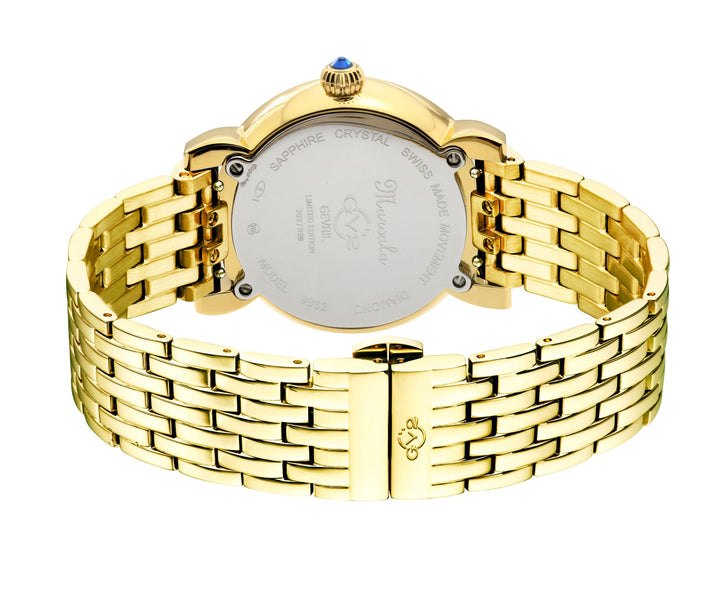 Marsala GV2 Women's Diamond Swiss Quartz Watch, White MOP dial, 8 Diamonds, SS B
