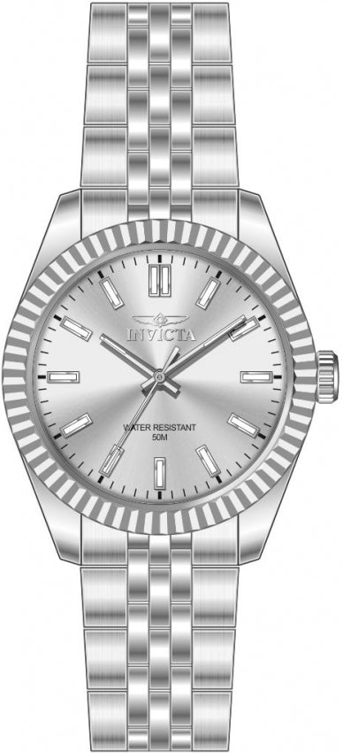 Specialty Silver Dial / Silver Stainless Steel Bracelet Silver Dial