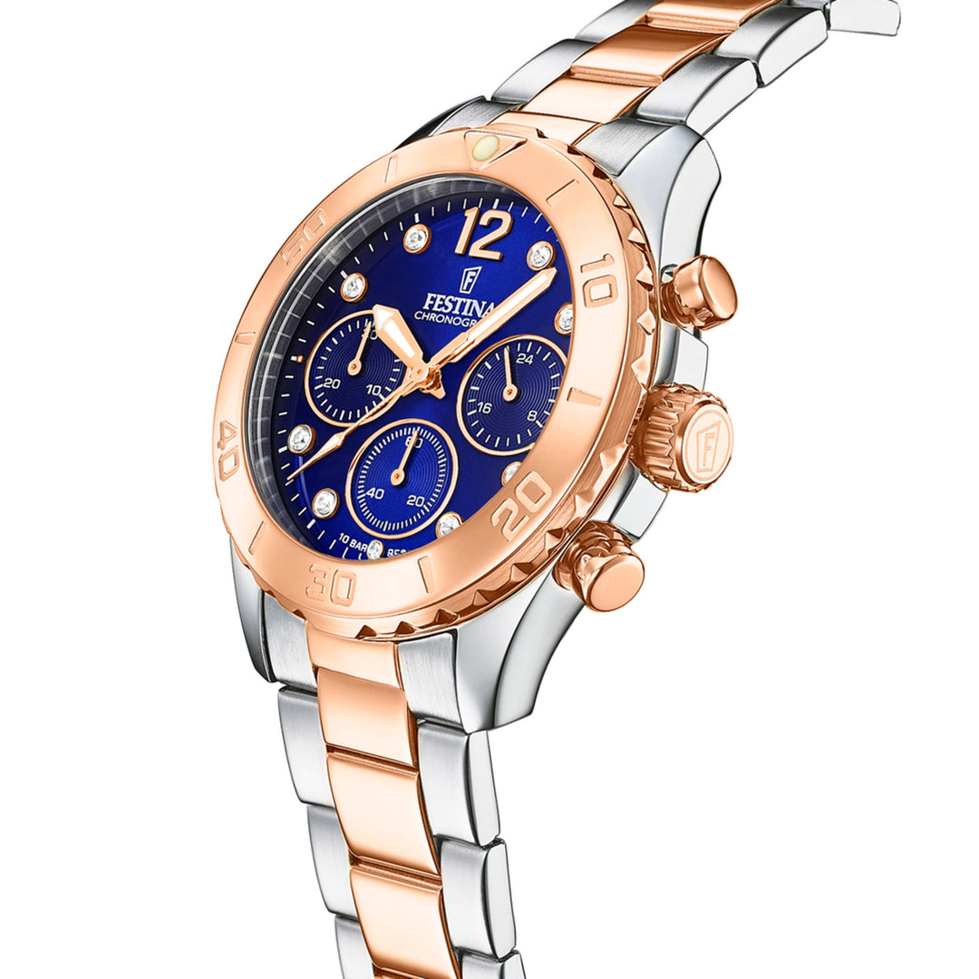 Boyfriend Collection Blue / Stainless Steel Blue Dial