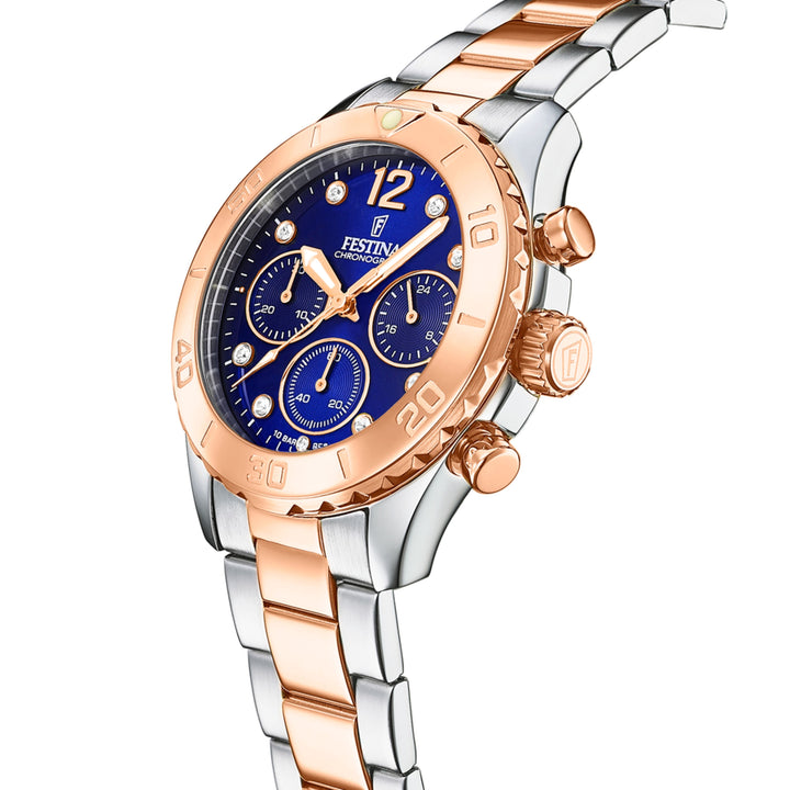 Boyfriend Collection Blue / Stainless Steel Blue Dial