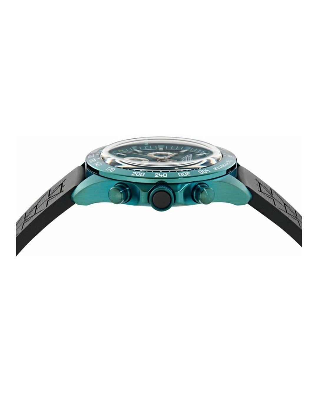SPT Green IP Chrono/Black Silicone Strap Green Dial