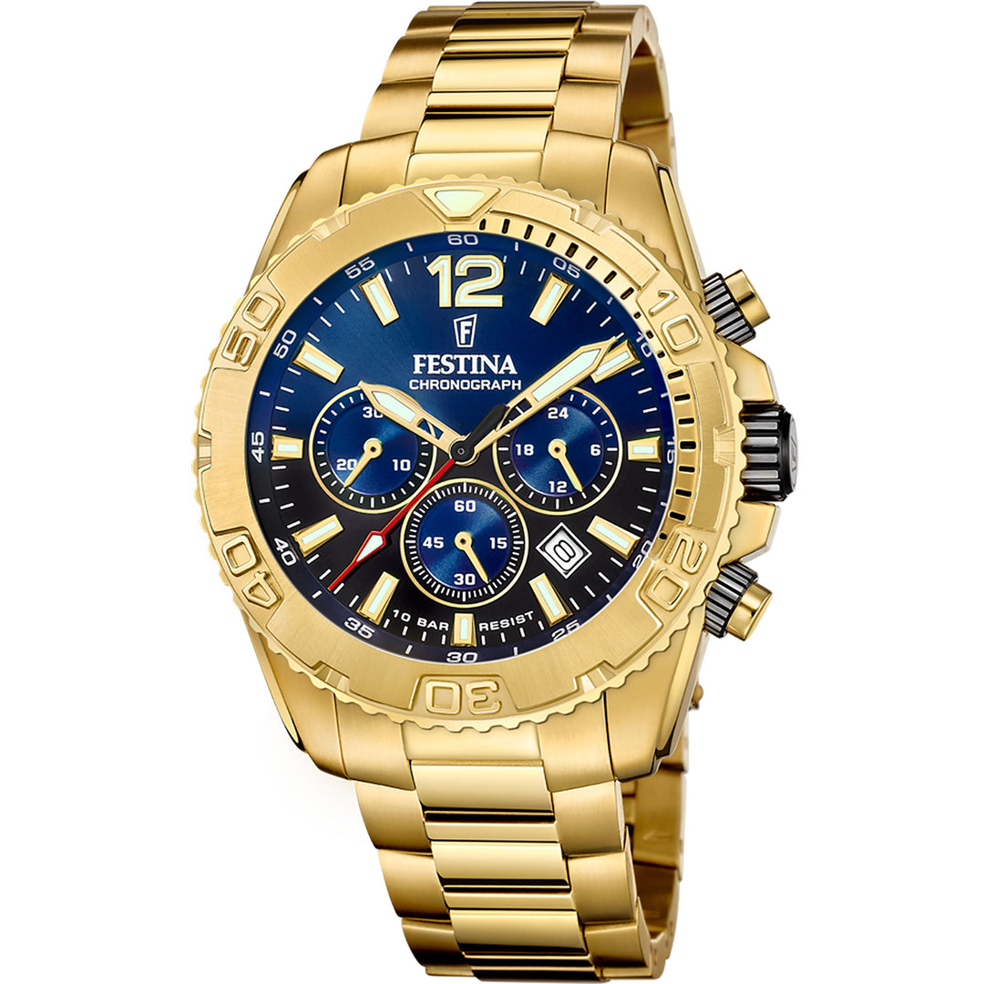 Timeless Chronograph Blue / Stainless Steel Blue Dial