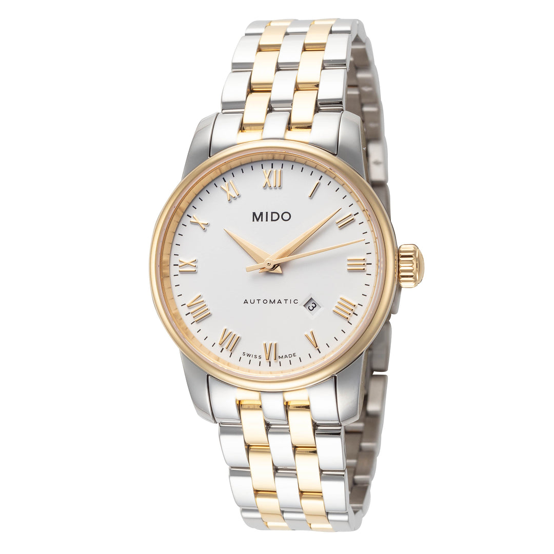 Baroncelli II 29mm / White / Silver and Gold | White Dial