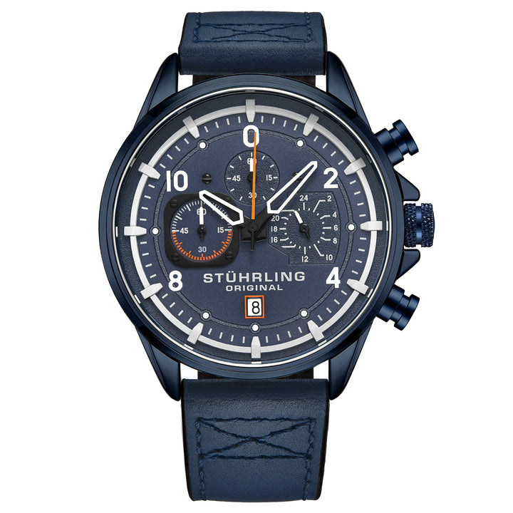 Aviator Watch Blue/Leather | Blue Dial