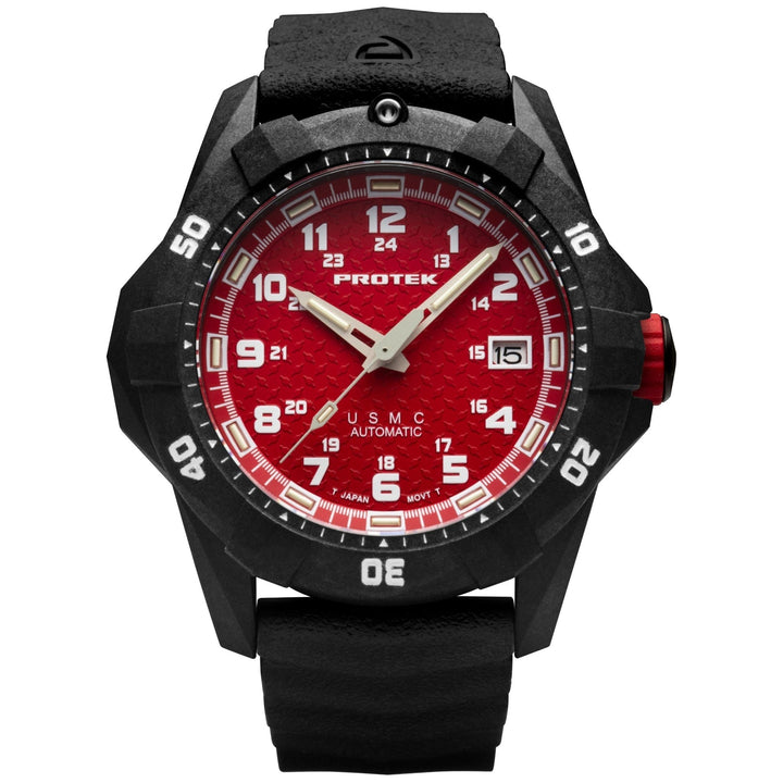 Carbon USMC Dive Red | Red dial (Watches.com) Dial