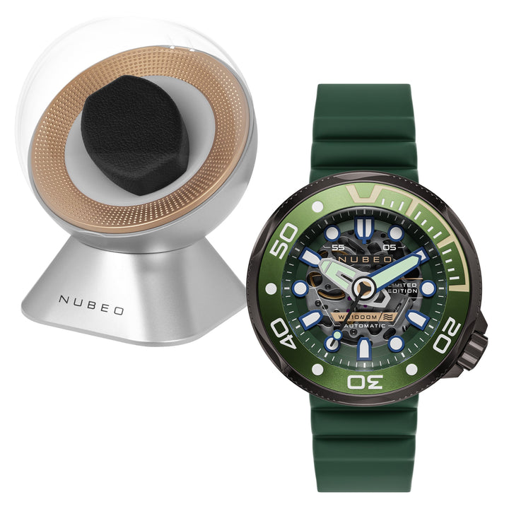 Ventana Skeleton Automatic Limited Edition Set Green / Silicone | Green Dial