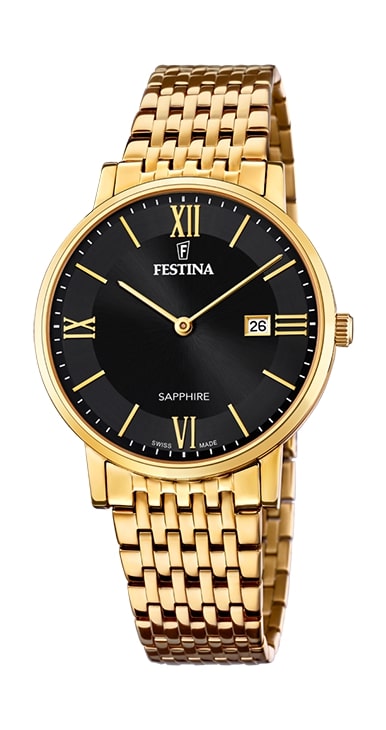 Swiss Made Black / Stainless Steel Black Dial