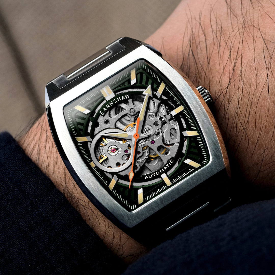 Heritage Wellington Skeleton Automatic Green / Stainless Steel | Green Dial