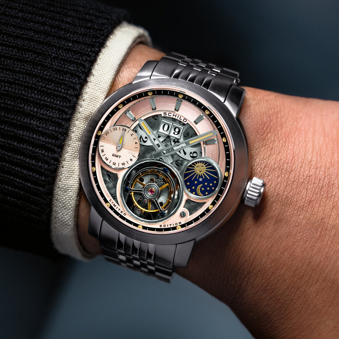Heinrich GMT Moonphase Tourbillon Limited Edition Rose Gold / Stainless Steel | 