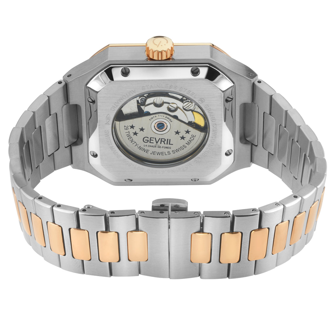 Grand Concourse Swiss Automatic, Two toned IPRG/316L Stainless Steel Case, Blue 