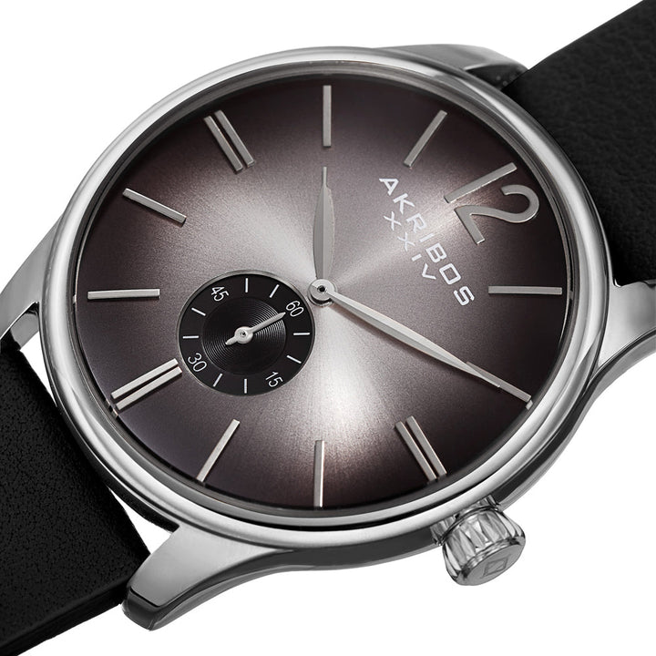 Casual-AK916SSB Black/Leather | Black Dial