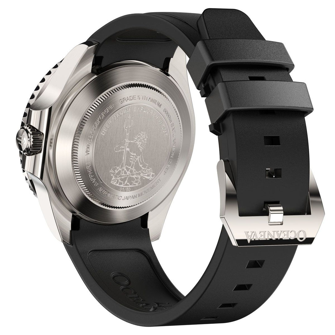Deep Marine Explorer VI 6000M - GMT True Dive Blue/RedGMT Black Dial