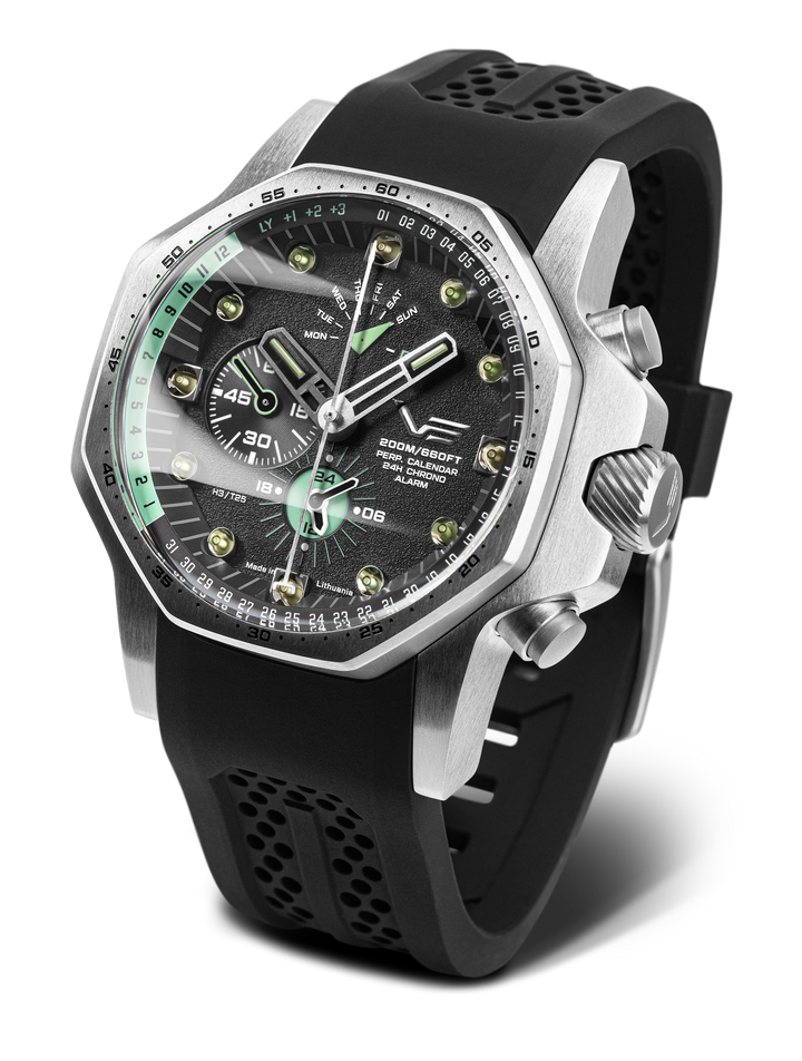 Atomic Age Oppenheimer Black Dial / Black Leather Strap Black Dial