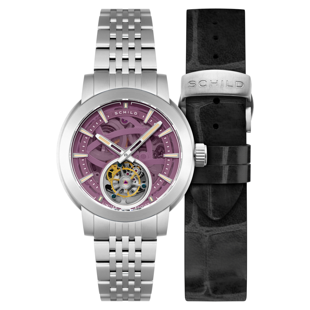 Heinrich Tourbillon Limited Edition Purple / Steel Stainless Steel | Purple Dial
