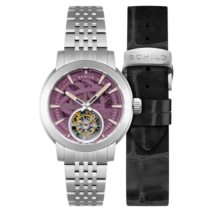 Heinrich Tourbillon Limited Edition Purple / Steel Stainless Steel | Purple Dial