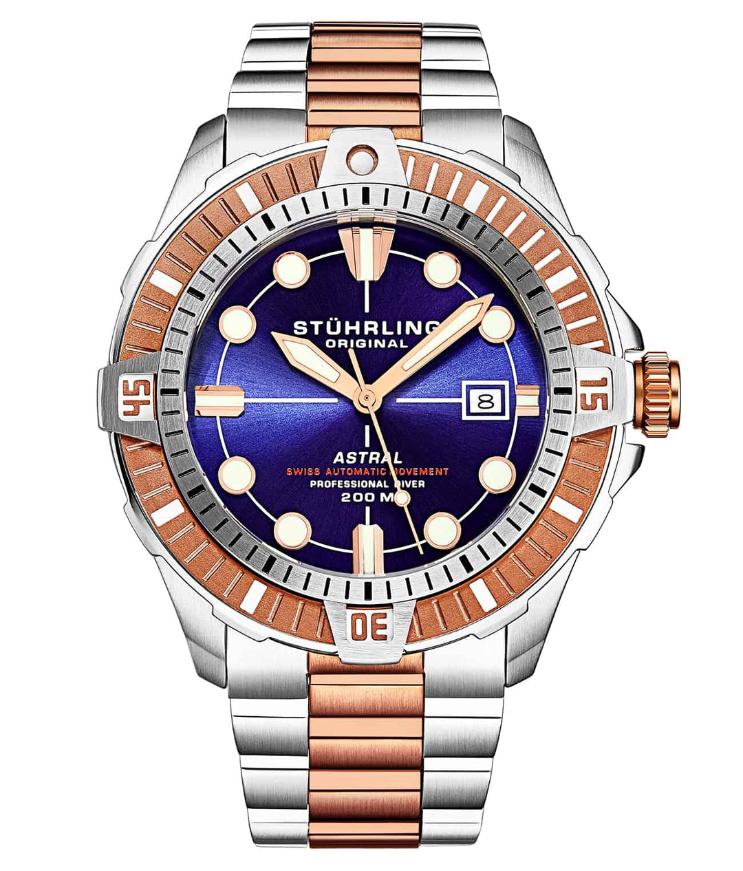 Astral Silver Rose Gold two toned/Stainless /Navy Dial | Navy Dial