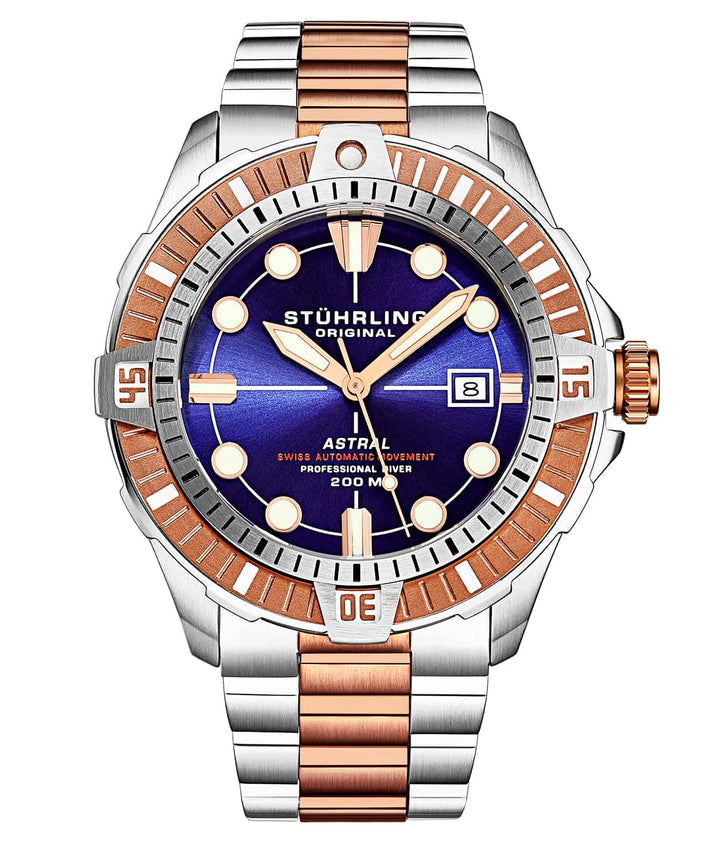 Astral Silver Rose Gold two toned/Stainless /Navy Dial | Navy Dial