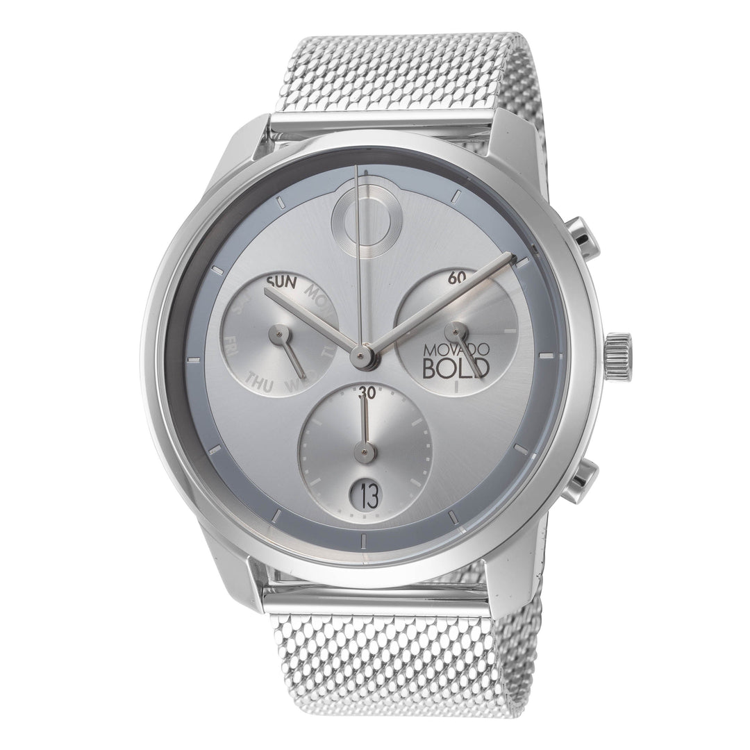 Bold Trend Element Silver Dial / Stainless Steel Mesh Bracelet Silver Dial