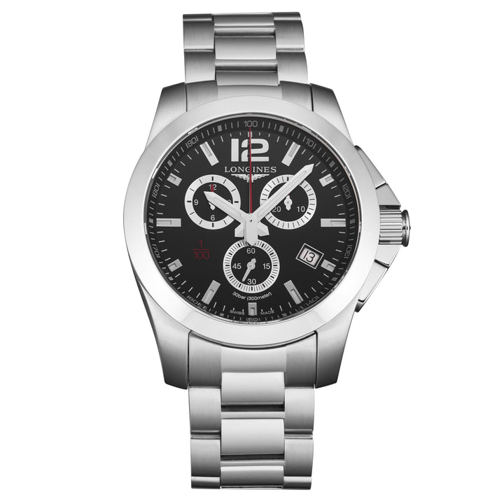 Conquest Black / Stainless Steel Black Dial