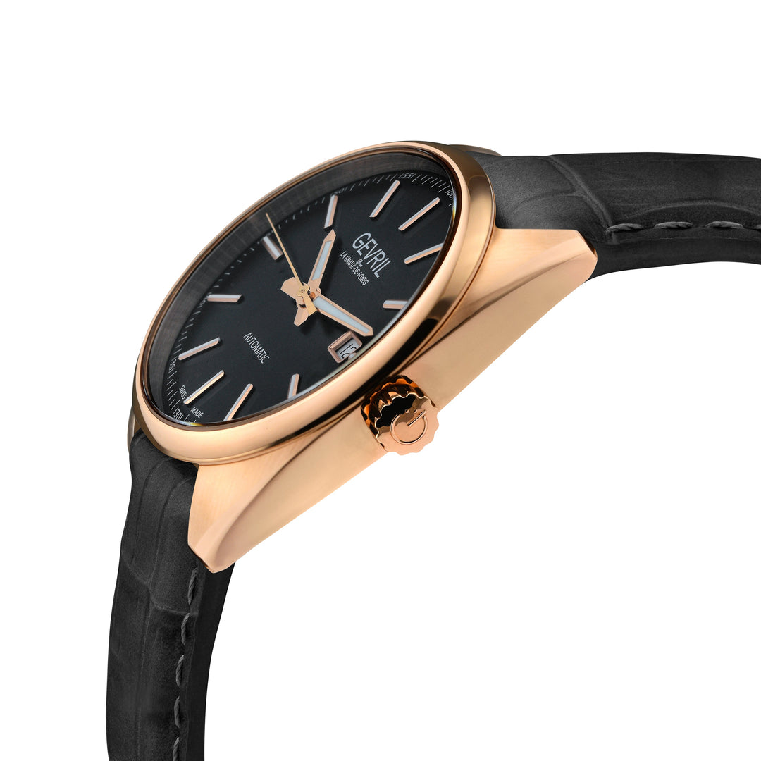 Five Points Gevril Selita SW200 Swiss Made Five Points Watch Italian Black Leath