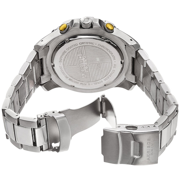 AK661SSB-Casual Silver/Stainless Steel | Black Dial