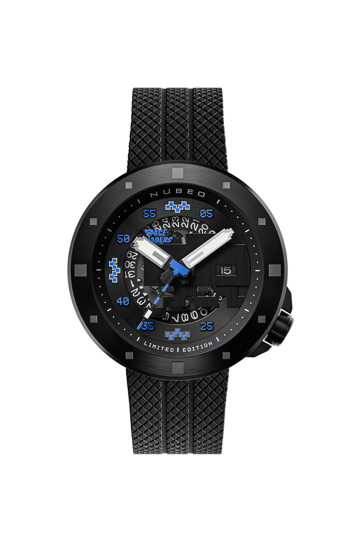 Cassini Automatic Space Invaders Limited Edition Black & Blue / Black | Black Di