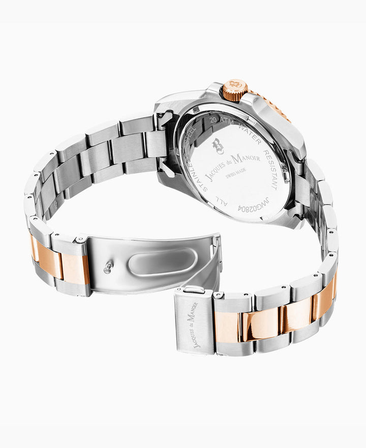 Pro Scuba 43mm Green dial, bicolor rose-stainless steel bracelet, unidirectional
