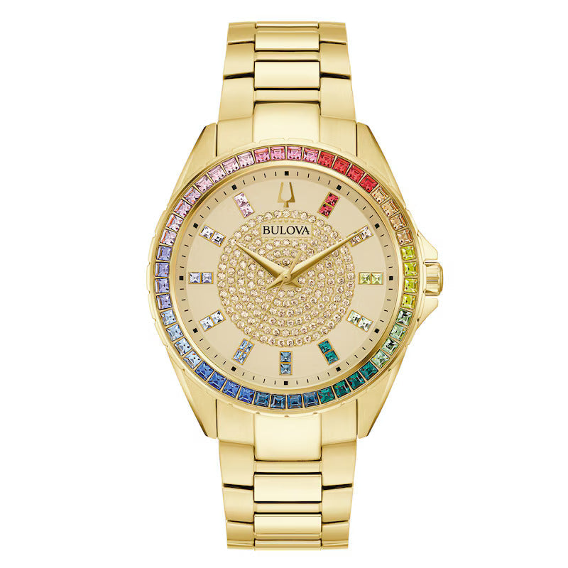 Crystal Phantom 46mm / Crystal Pave / Gold | Crystal Pave Dial