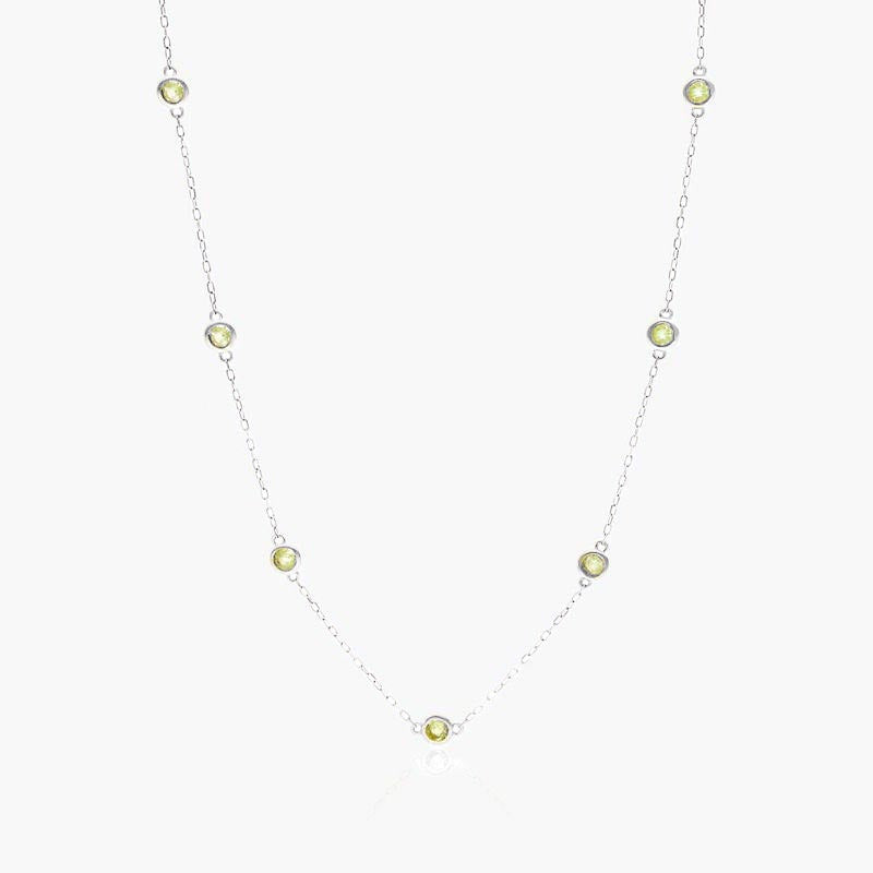 Peridot Station Necklace