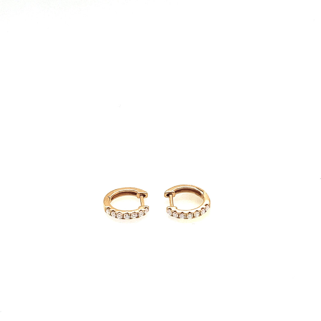 Petite Diamond Huggie Earrings