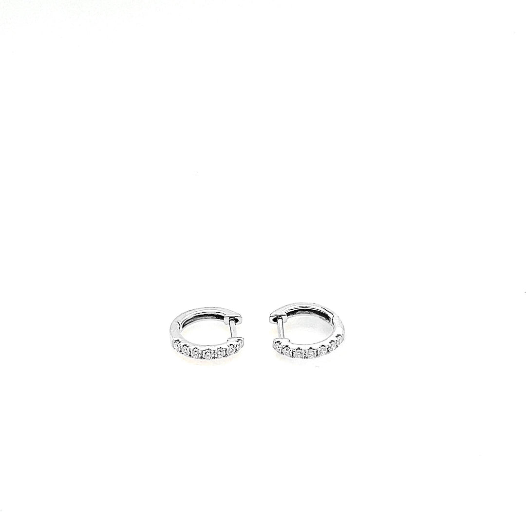 Petite Diamond Huggie Earrings