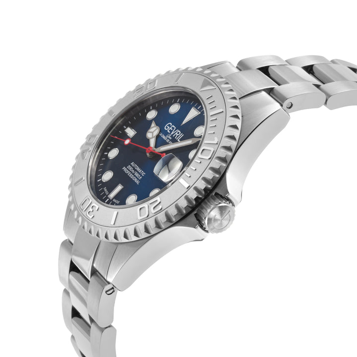 Wall Street Gevril Swiss Made SW200 Steel Rotating bezel Diver's Watch, 316L Cas