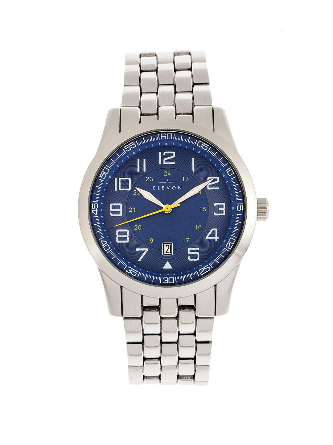 Garrison Bracelet Watch w/Date Silver/Blue | Blue Dial