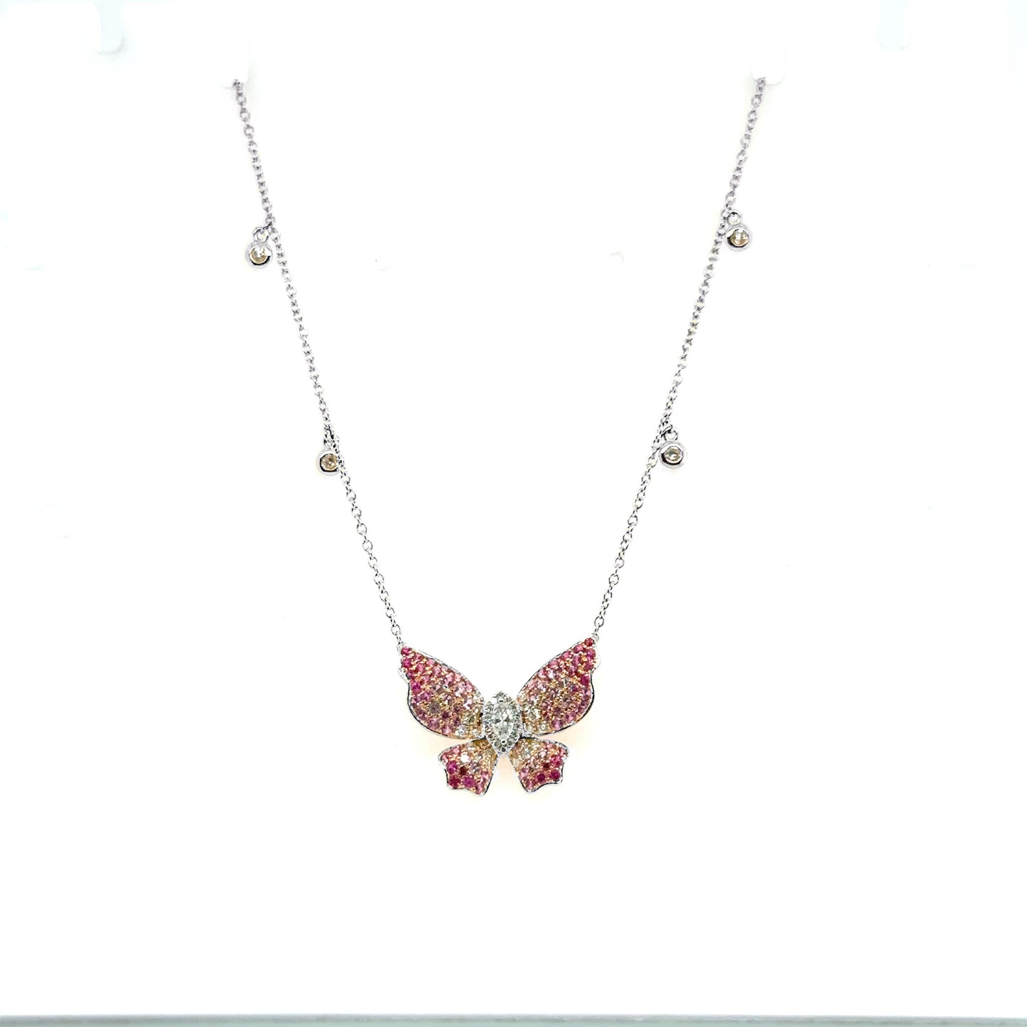 Pink Butterfly Necklace