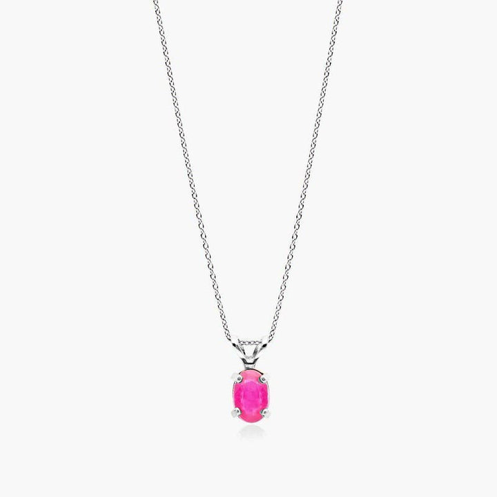 Pinkish Ruby Rabbit Ear Necklace