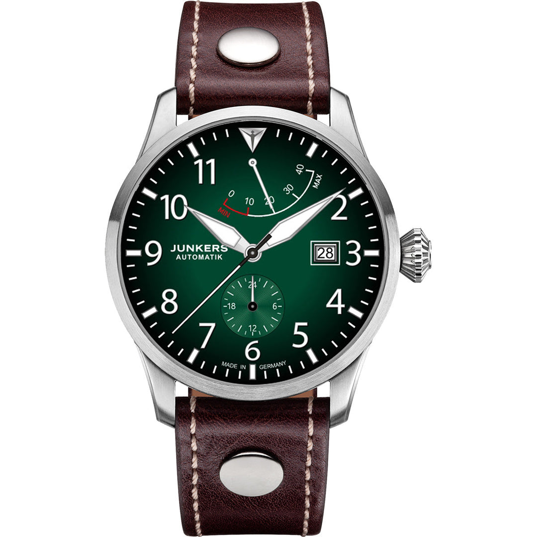Flieger Leather / Green Green Dial