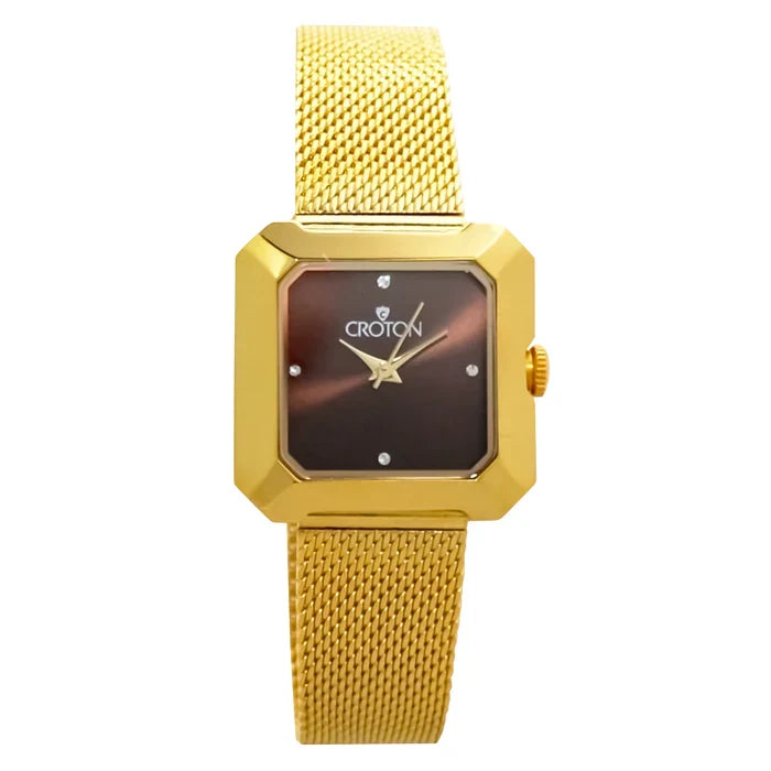Ladies All Stainless Steel Silvertone Mesh Bracelet Watch with Gray Dial