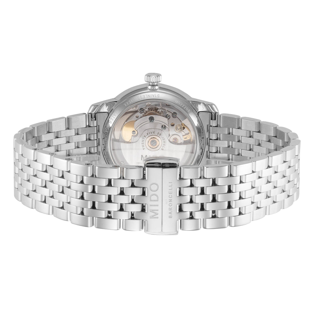 Baroncelli 34mm / Silver / Silver | Silver Dial