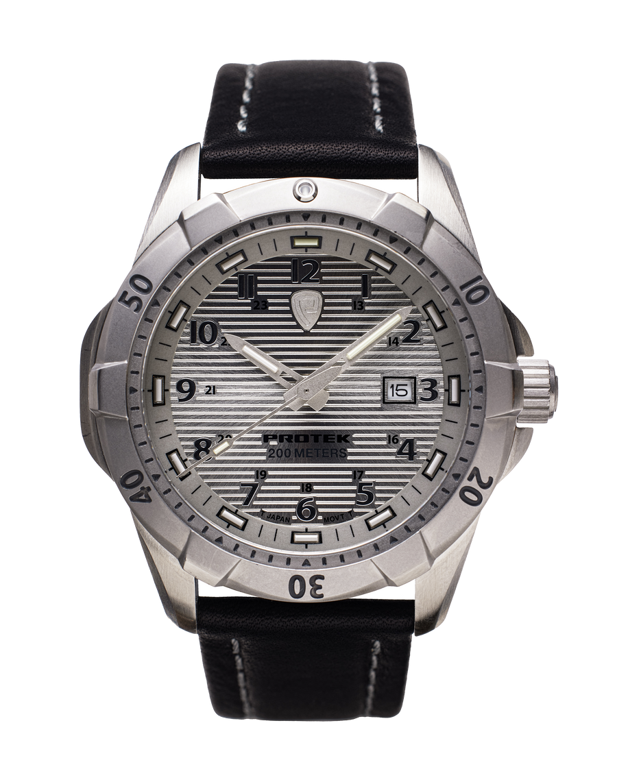 Steel Dive SS CASE/SILVER DIAL/BLACK STRAP | Silver Dial