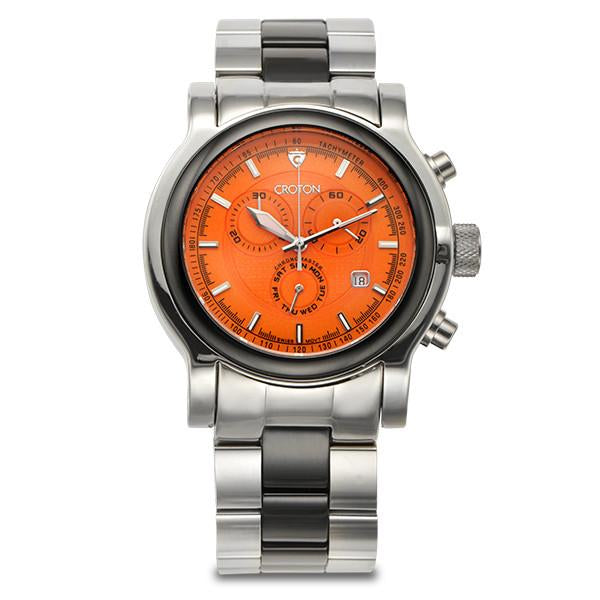 MILLENIUM Croton Men's Swiss Quartz Stainless Steel & Ceramic "Millenium" Chrono