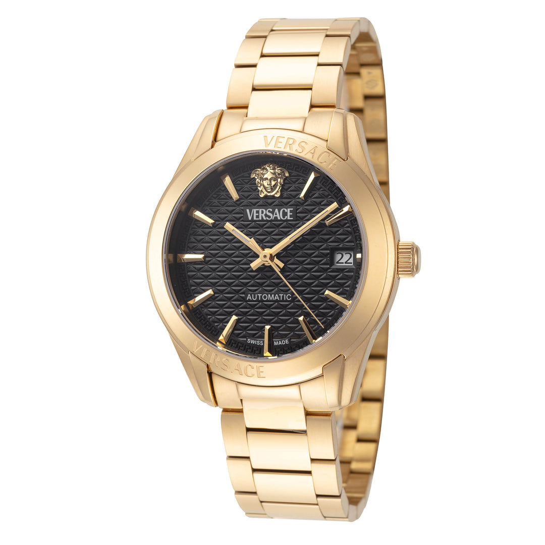 Greca 35mm / Black / Silver and Gold | Black Dial